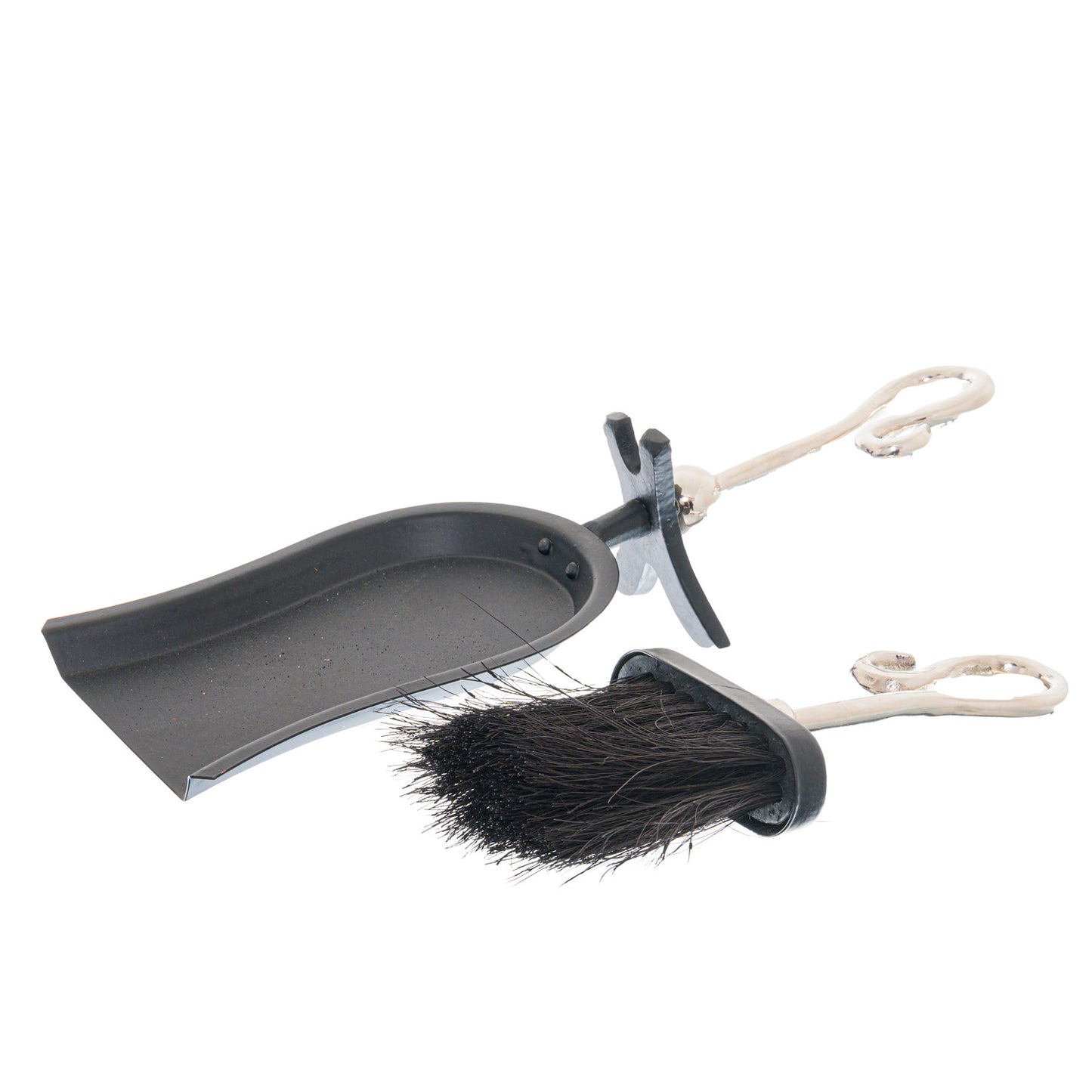 Black & Chrome Hearth Tidy Set