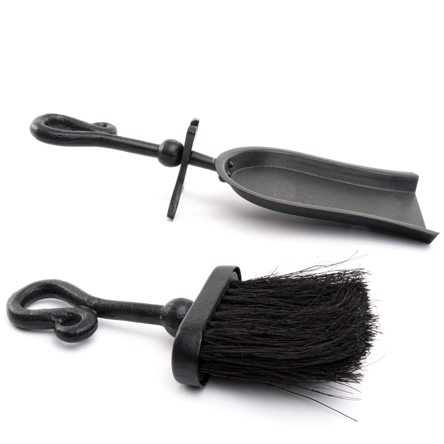 Black Hook-Handled Hearth Tidy Set
