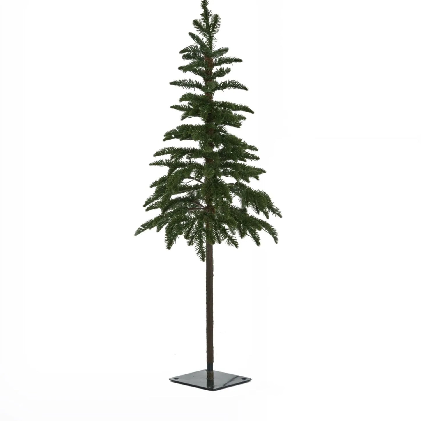 Artificial Green 4ft Pre-Lit Christmas Tree with 200 Warm White LED Lights – Slim Space-Saving Faux Fir 120x50x50cm | Click Style