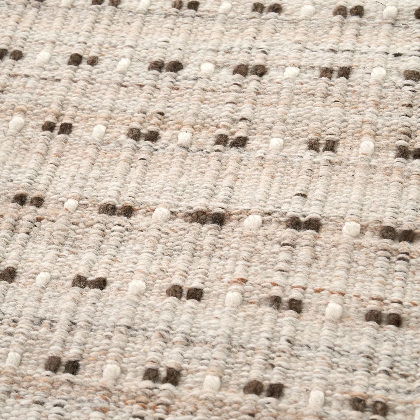Beige & Brown Rectangular Indoor Outdoor Rug with Textured Woven Detailing – Recycled Weather-Resistant & Durable 230x160cm - Click Style