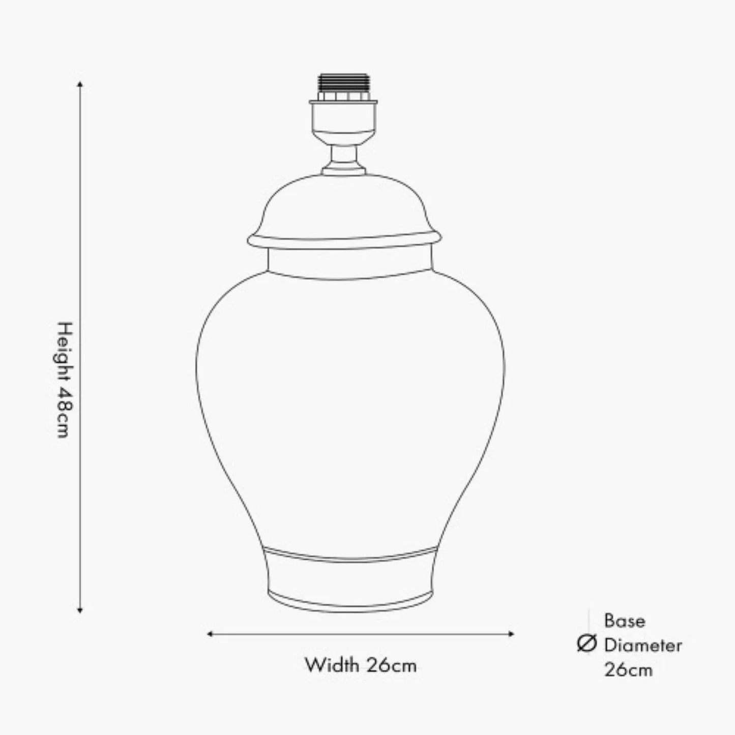 Black & White Art Deco Ceramic Urn Table Lamp with Black Tapered Cotton Shade – Monochrome Decorative Lighting Base Dimensions 70x40x40cm | Click Style