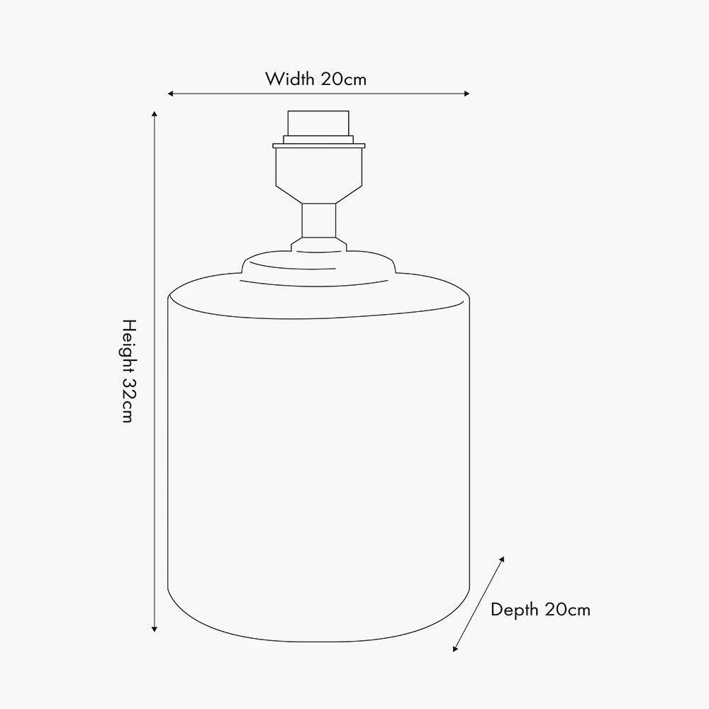 Black & White Tribal Geometric Table Lamp Base Dimensions – Monochrome Decorative Lighting for Home Decor 32x20cm - Click Style