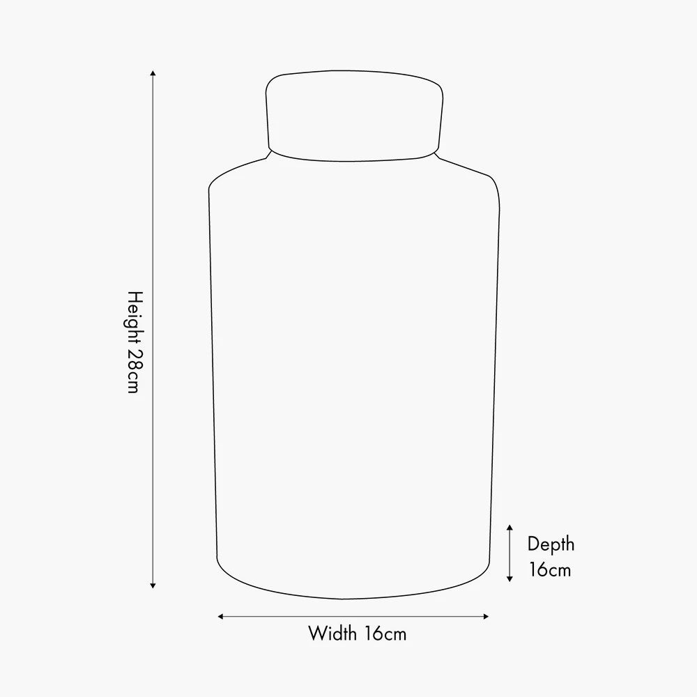 Blue & White Aztec-Inspired Ceramic Ginger Jar with Lid Dimensions – Decorative Storage Jar for Home Decor 28x16cm - Click Style