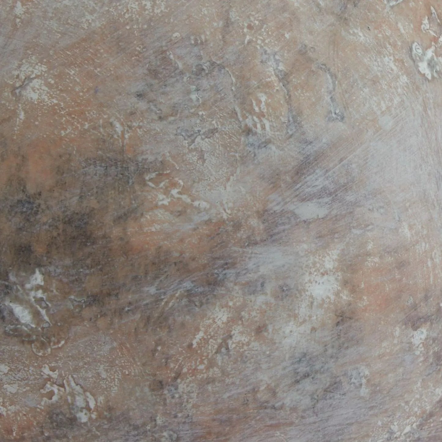 Brown Weathered Terracotta-Effect Pillar Candle Holder with Column Pedestal – Textured Mediterranean Ceramic 20x10x10cm - Click Style