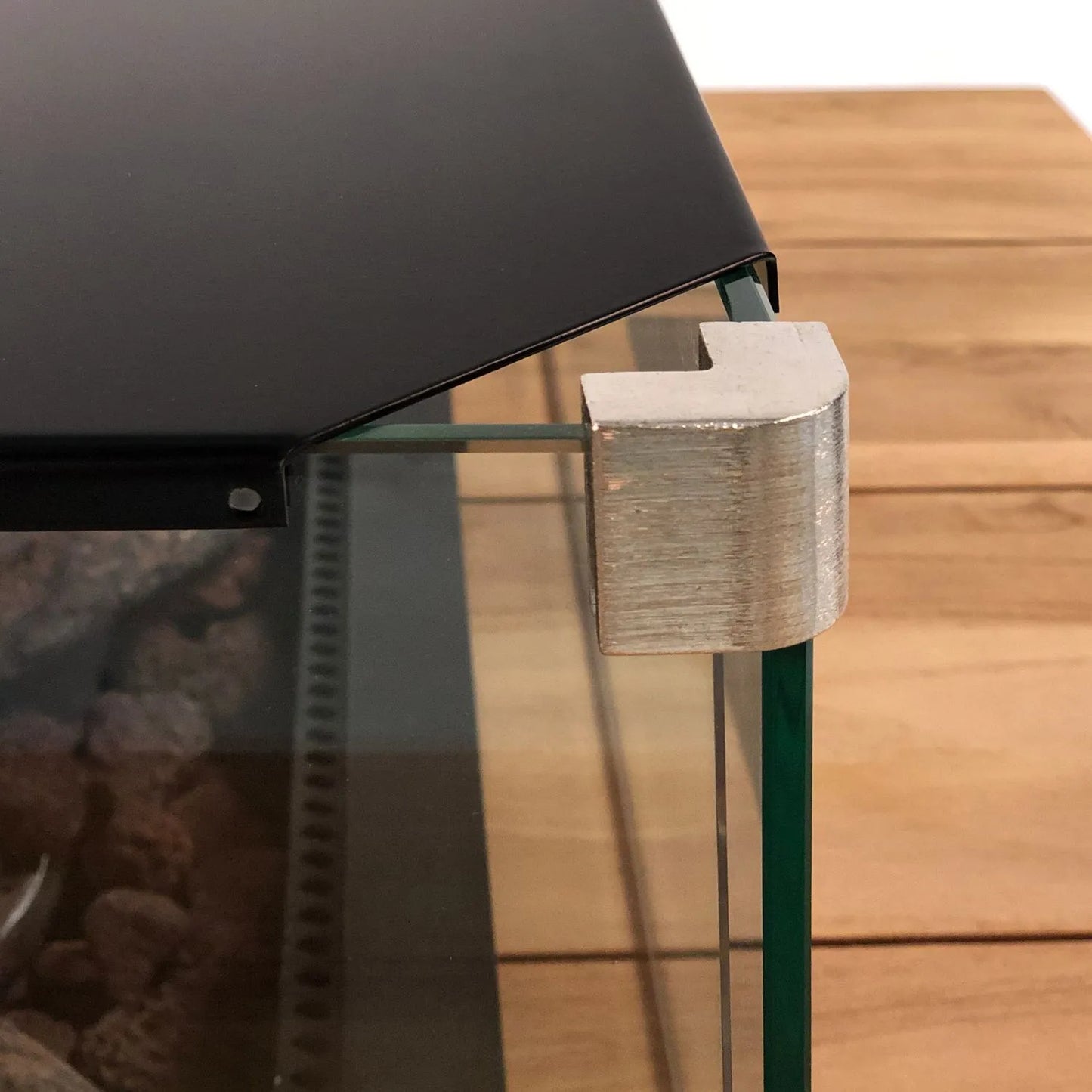 Cosi Square Metal Cover Plate in Black – Large Burner Protector for Fire Pits Compatible with Cosiglass Wind Guard 53x53cm - Click Style