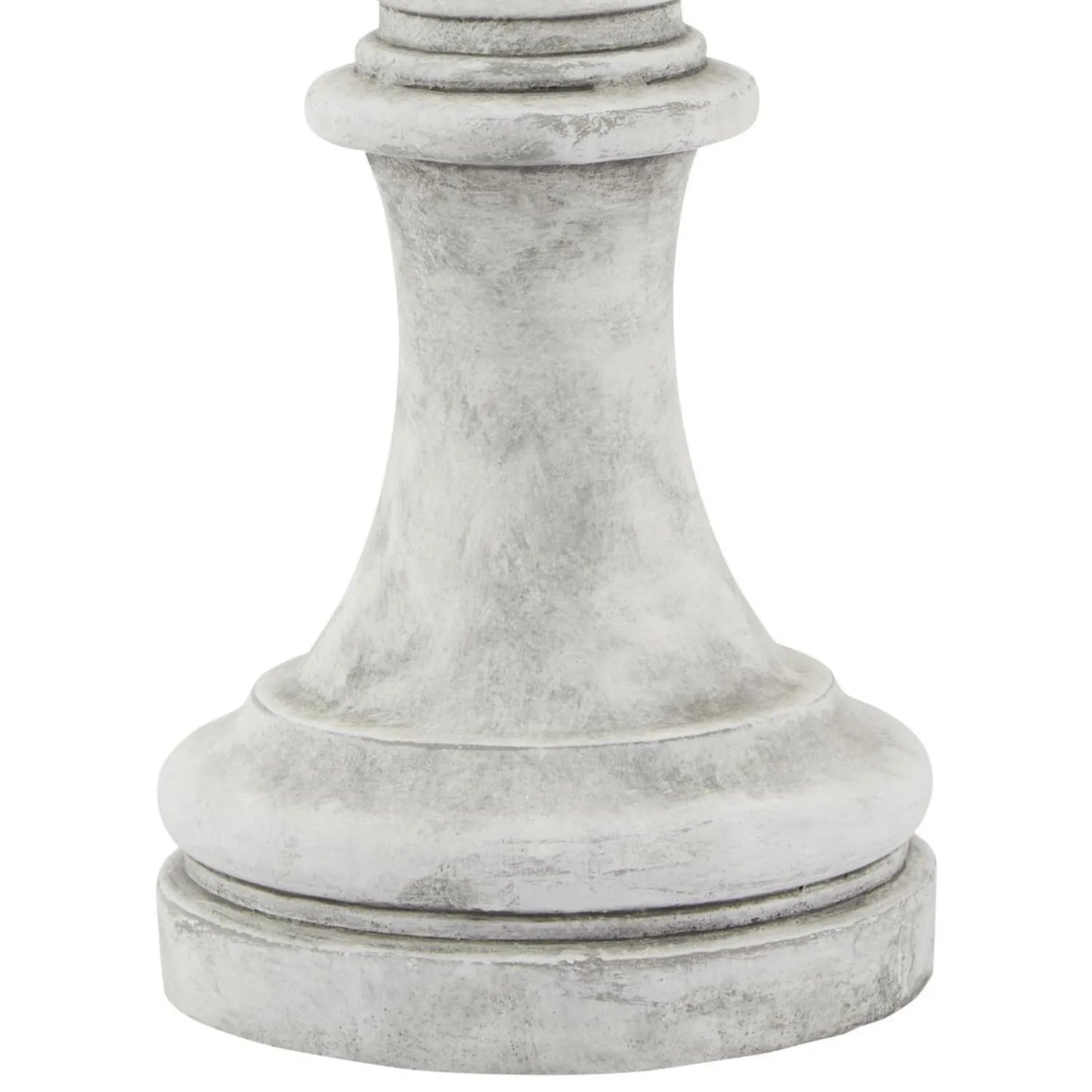 Grey Stone-Effect Queen Chess Piece Ornament – Large Textured Ceramic Decorative Accent 29x16cm - Click Style