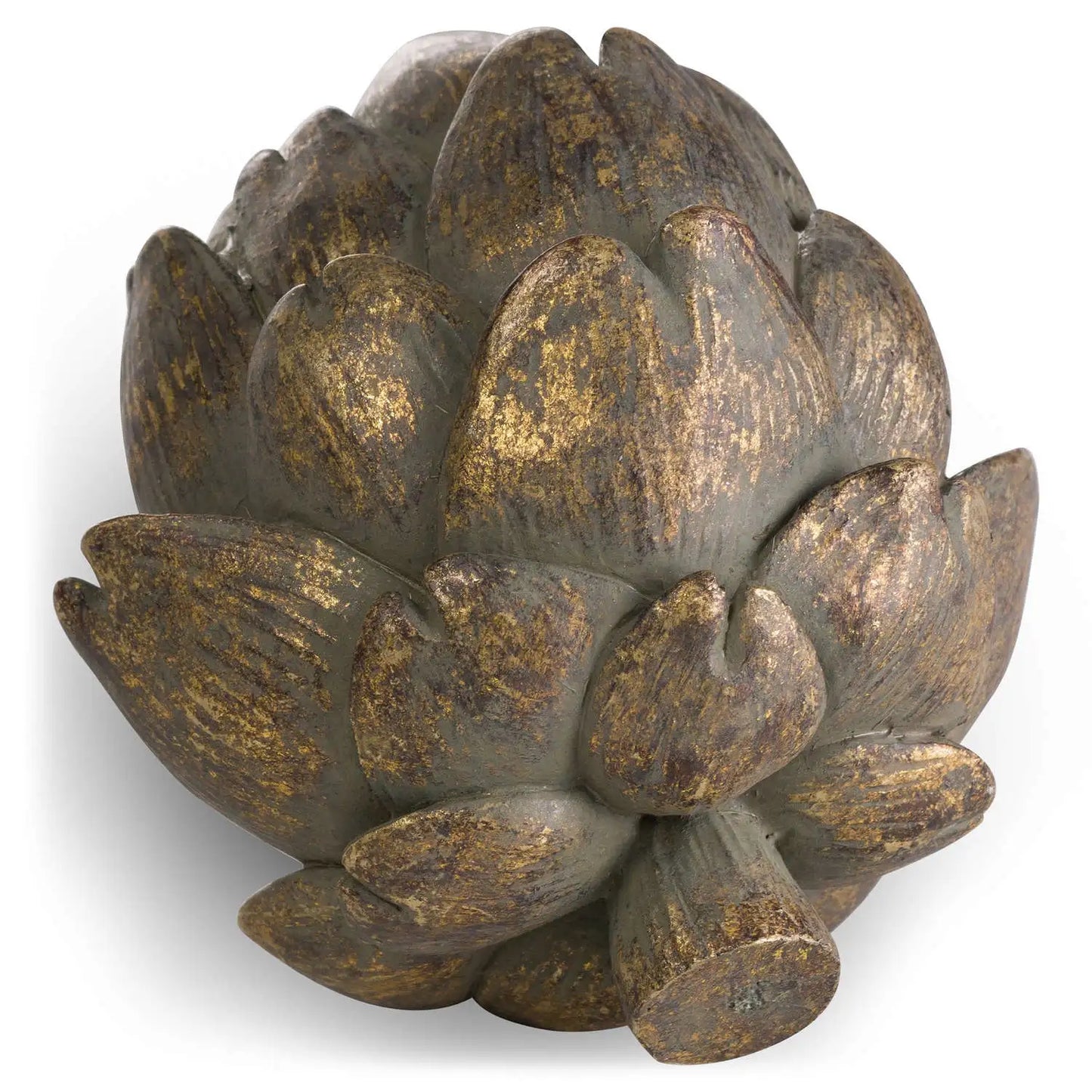 Large Antique Bronze Artichoke Ornament – Decorative Resin Centrepiece for Home Decor 12x12cm - Click Style