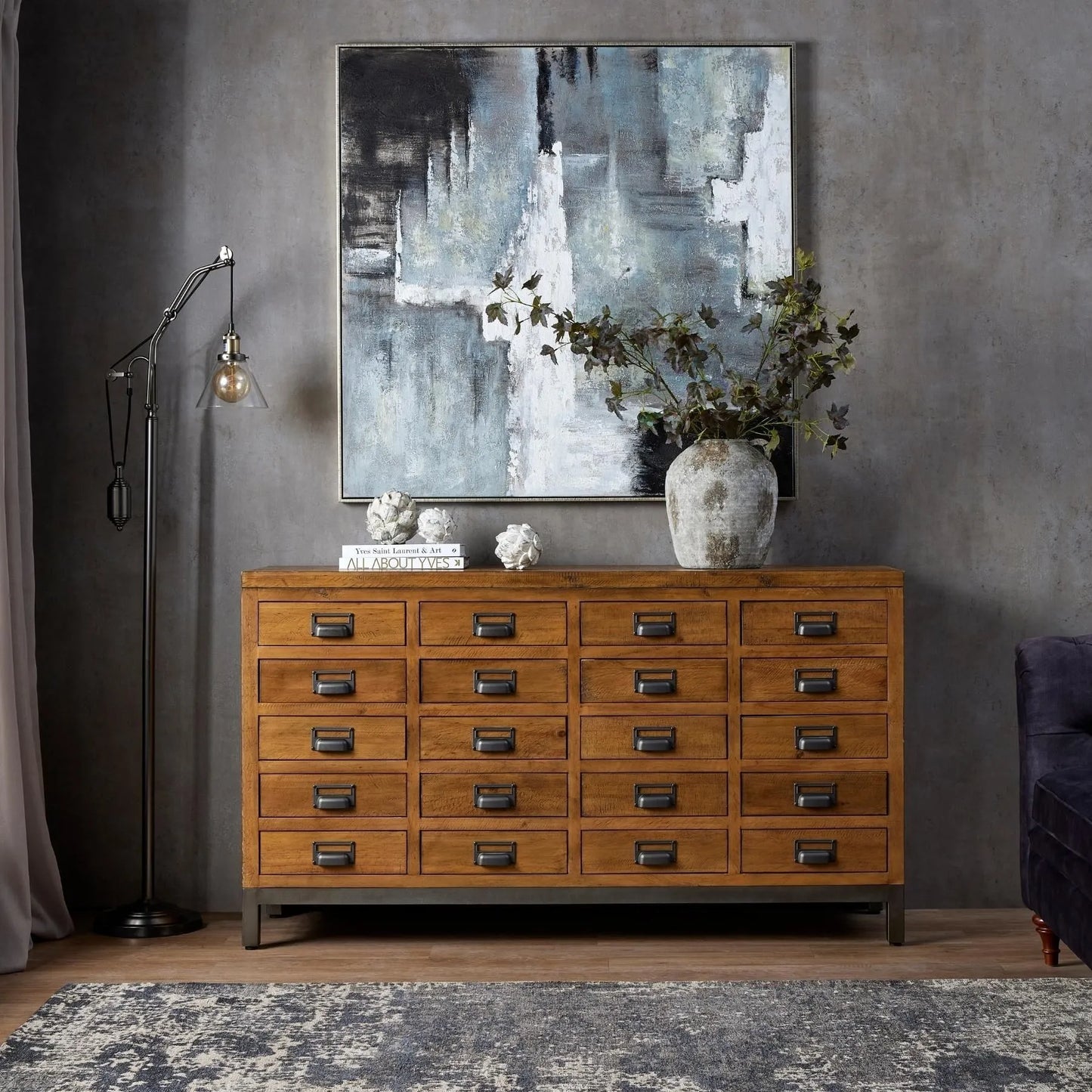 Large Antique White & Stone Artichoke Ornament – Decorative Ceramic Centrepiece for Home Decor 15x14cm - Click Style