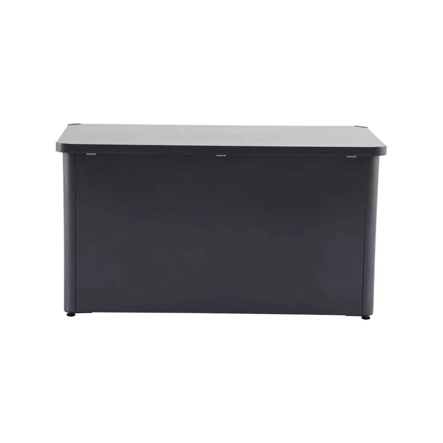 Large Black Galvanised Steel Outdoor Cushion Storage Box with Lockable Lid – Metal Garden Storage Chest 91x160x79cm - Click Style