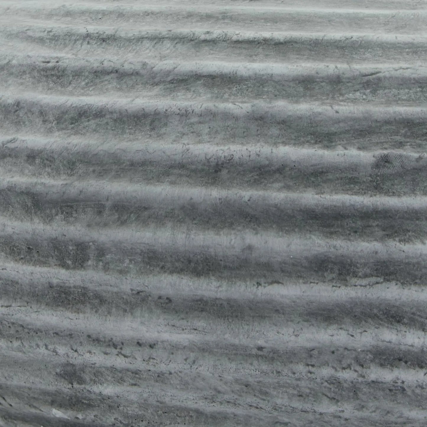 Large Grey Ribbed Stone-Effect Bowl Planter with Textured Finish – Ceramic Decorative Pot 19x41x41cm - Click Style