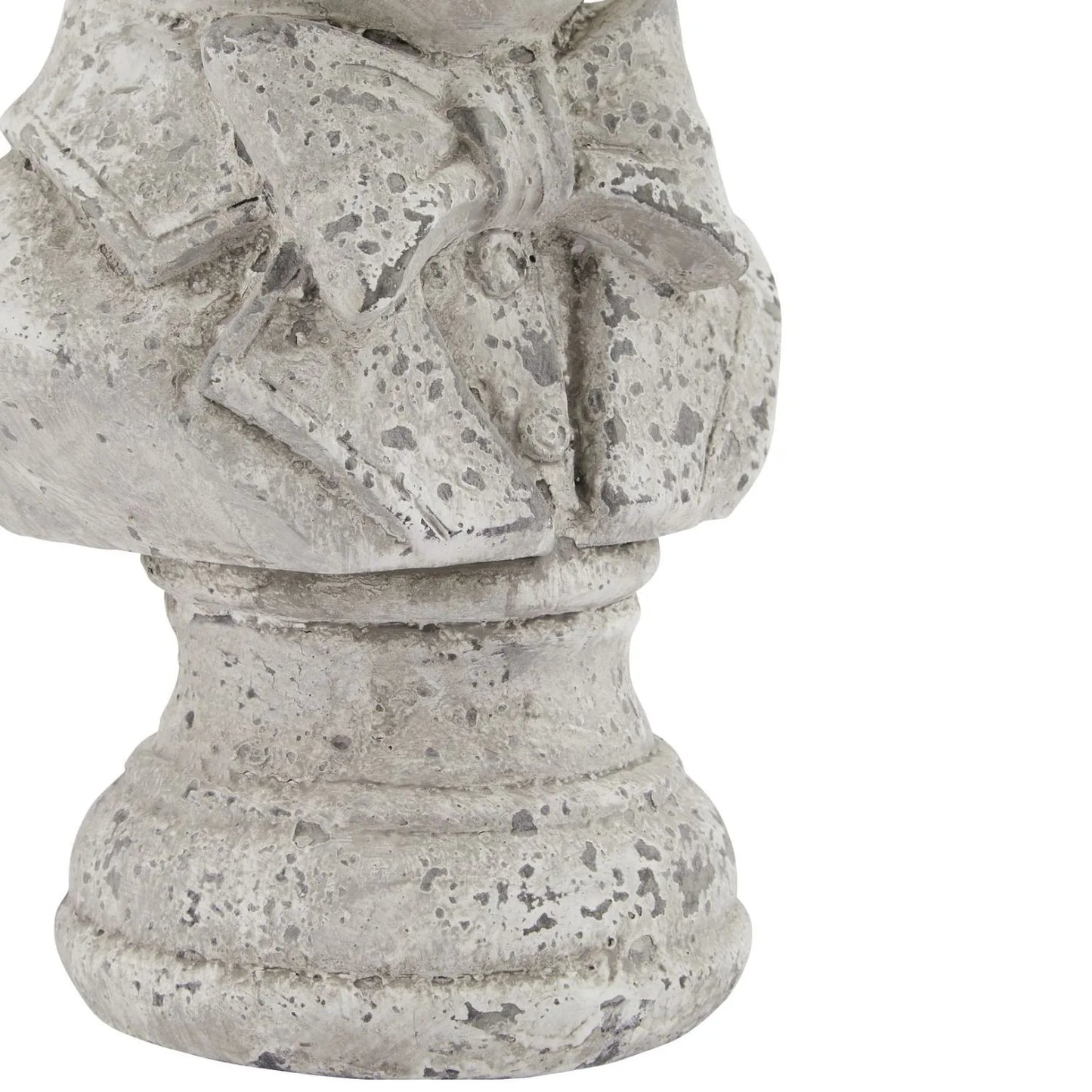 Large Grey Stone-Effect Hare Bust Ornament with Bow Tie & Tuxedo – Decorative Ceramic Rabbit Centrepiece 38x17cm - Click Style