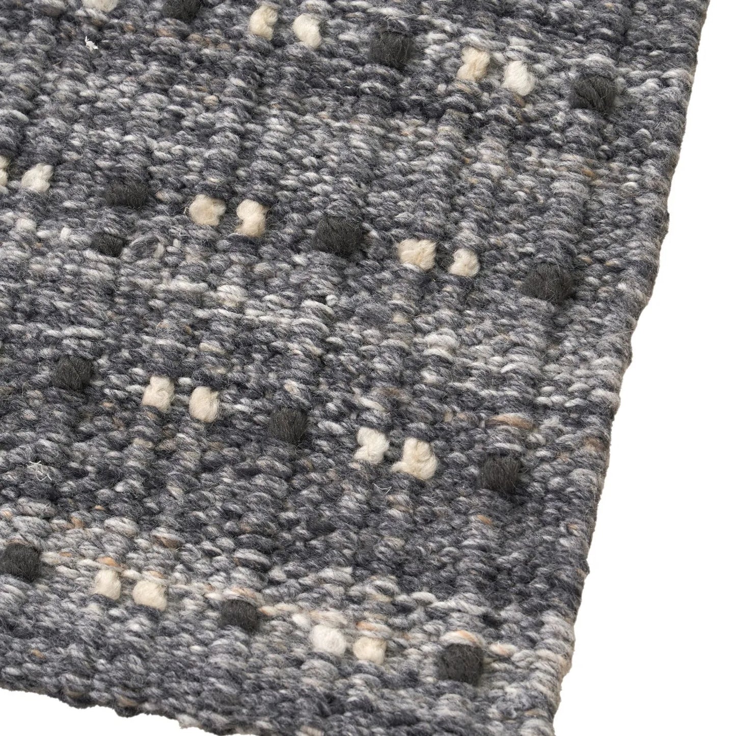 Large Grey & White Rectangular Indoor Outdoor Rug with Textured Woven Detailing – Recycled Weather-Resistant & Durable 300x200cm - Click Style