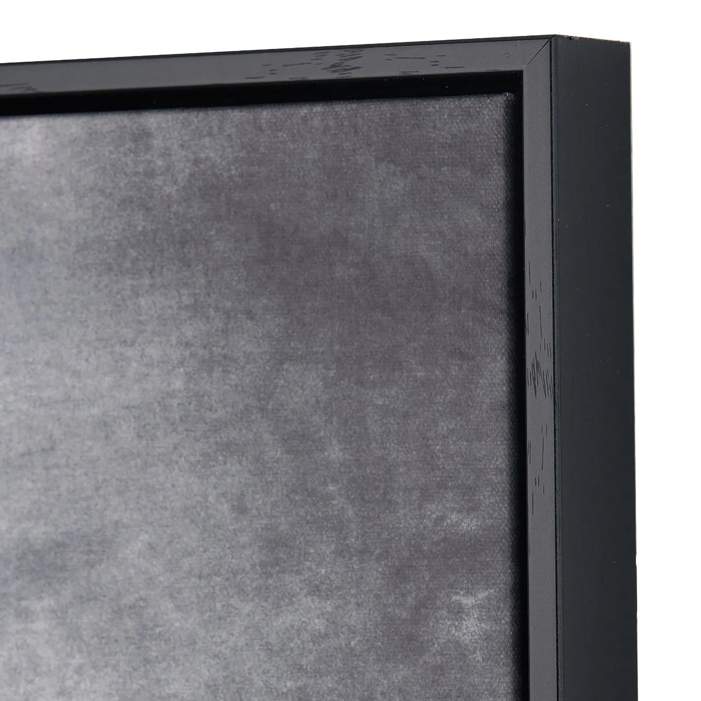 Monochrome Black & White Square Abstract Canvas Wall Art with Black Frame – Modern Framed Artwork 80x80x4cm - Click Style