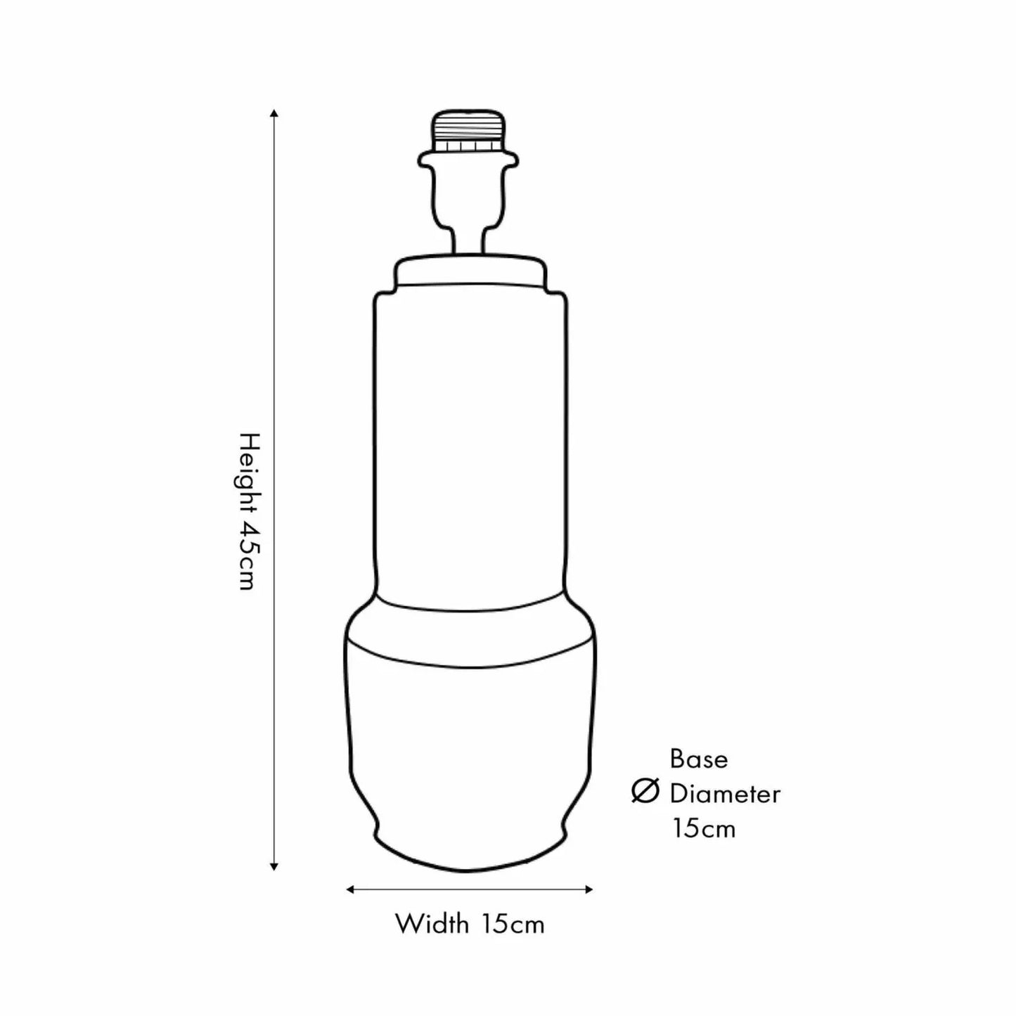 Rustic Brown Stoneware Cylindrical Table Lamp with 35cm White Self-Lined Linen Drum Shade – Textured Concrete-Effect Ceramic Light Base Dimensions 64x35x35cm | Click Style