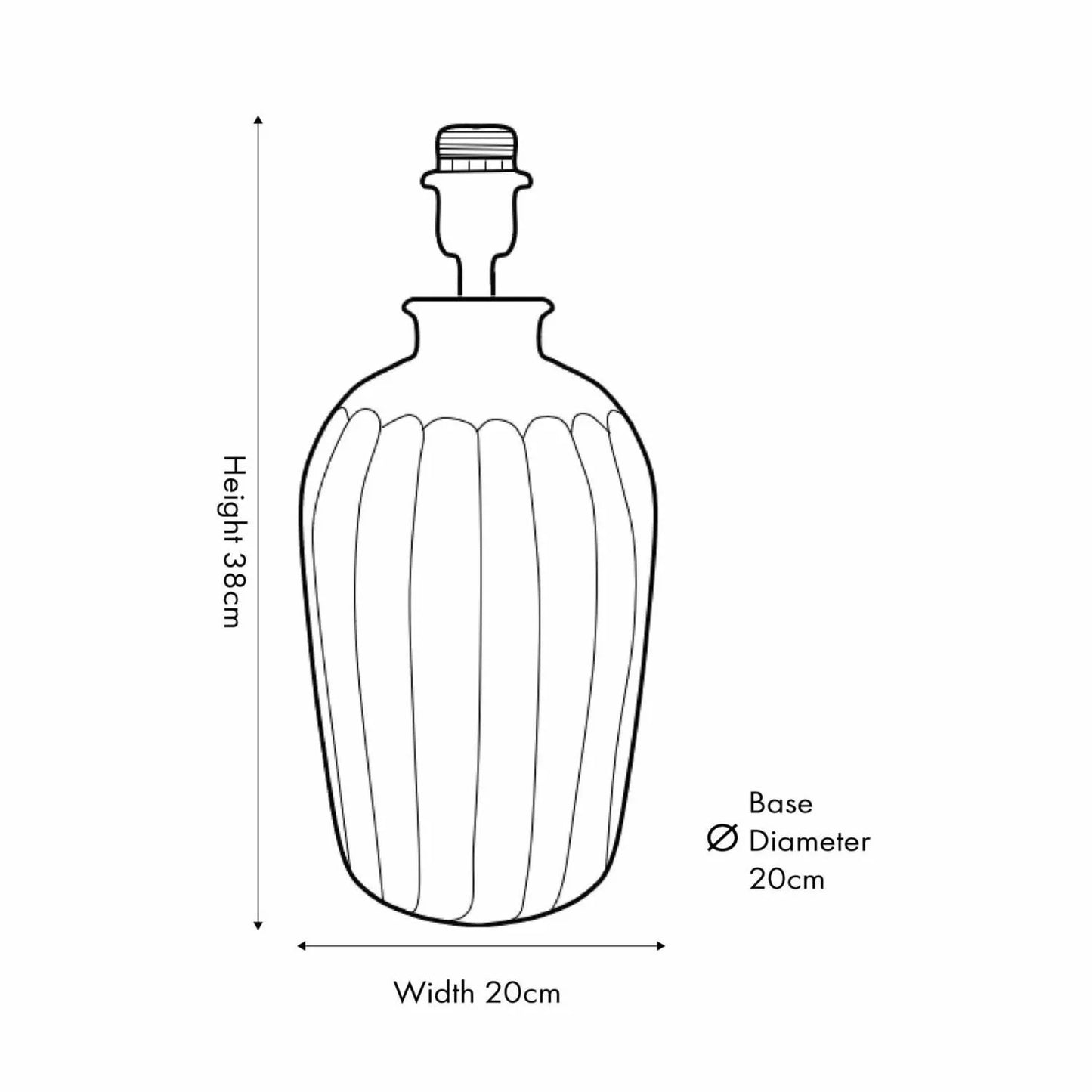 Rustic Neutral Grey & Beige-Washed Greige Stoneware Table Lamp with Vertical Grooved Detailing & 35cm Blue & White Chevron Mushroom Pleated Tapered Cotton Shade – Handcrafted Ceramic Light Base Dimensions 56x35x35cm | Click Style