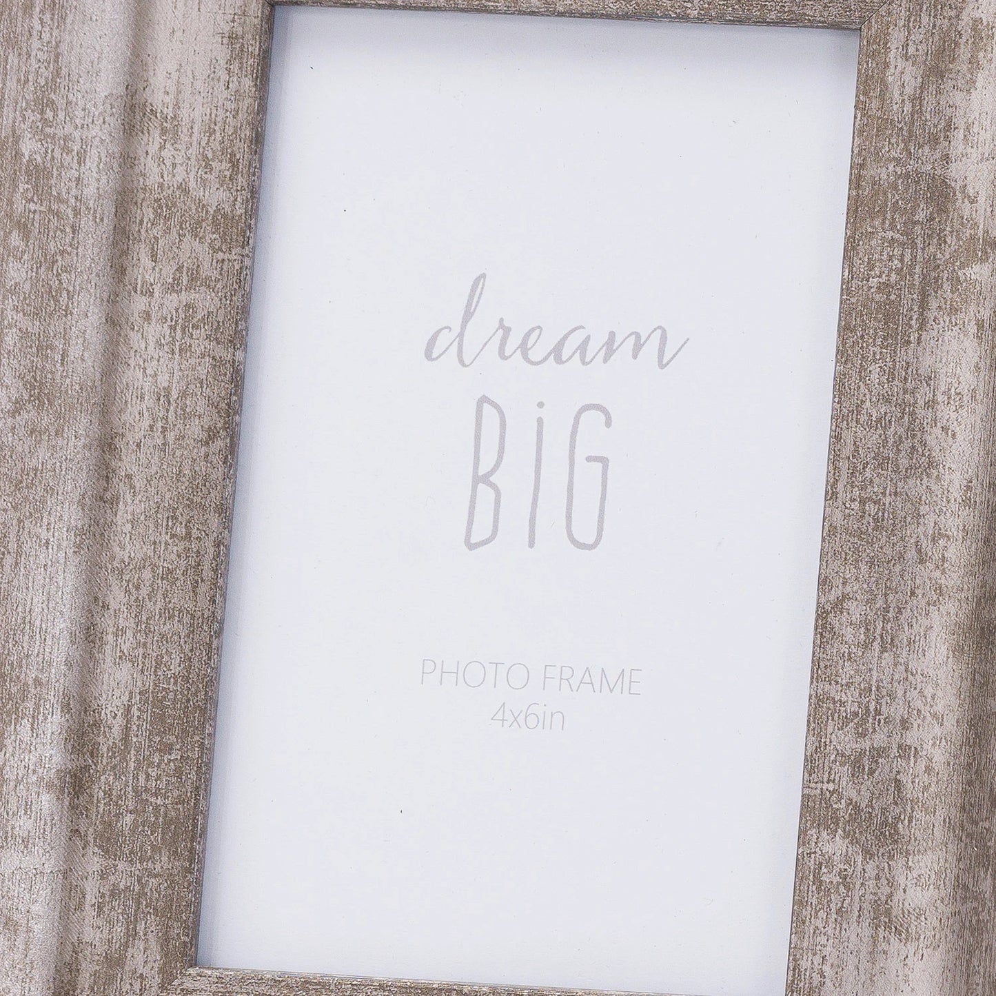 Rustic Silver Wooden Photo Frame 4x6 Inch – Neutral Picture Frame for Home Decor - Click Style