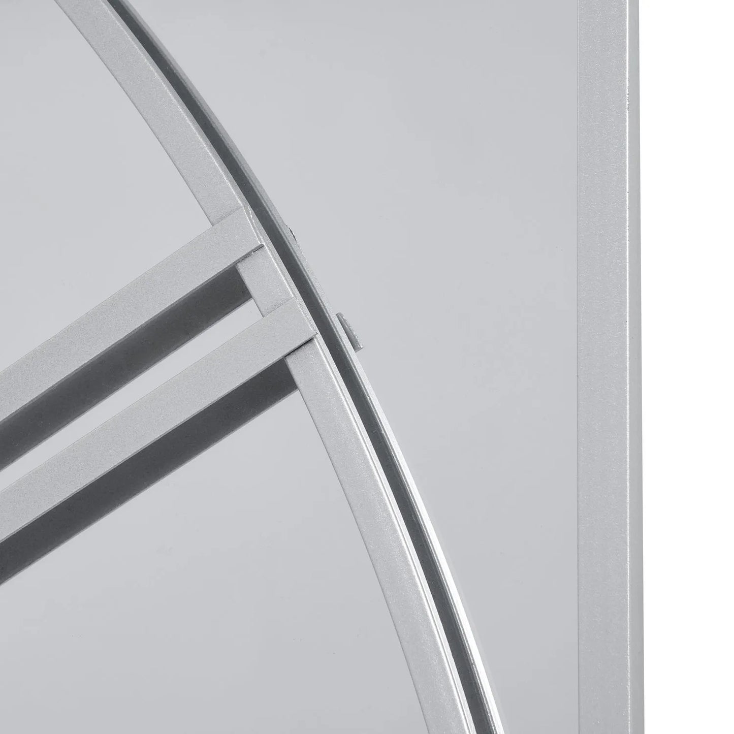 Silver Mirrored 3-Panel Wall Clock with Roman Numerals & Metal Frame – Modern Statement Clock 112x112x5cm - Click Style