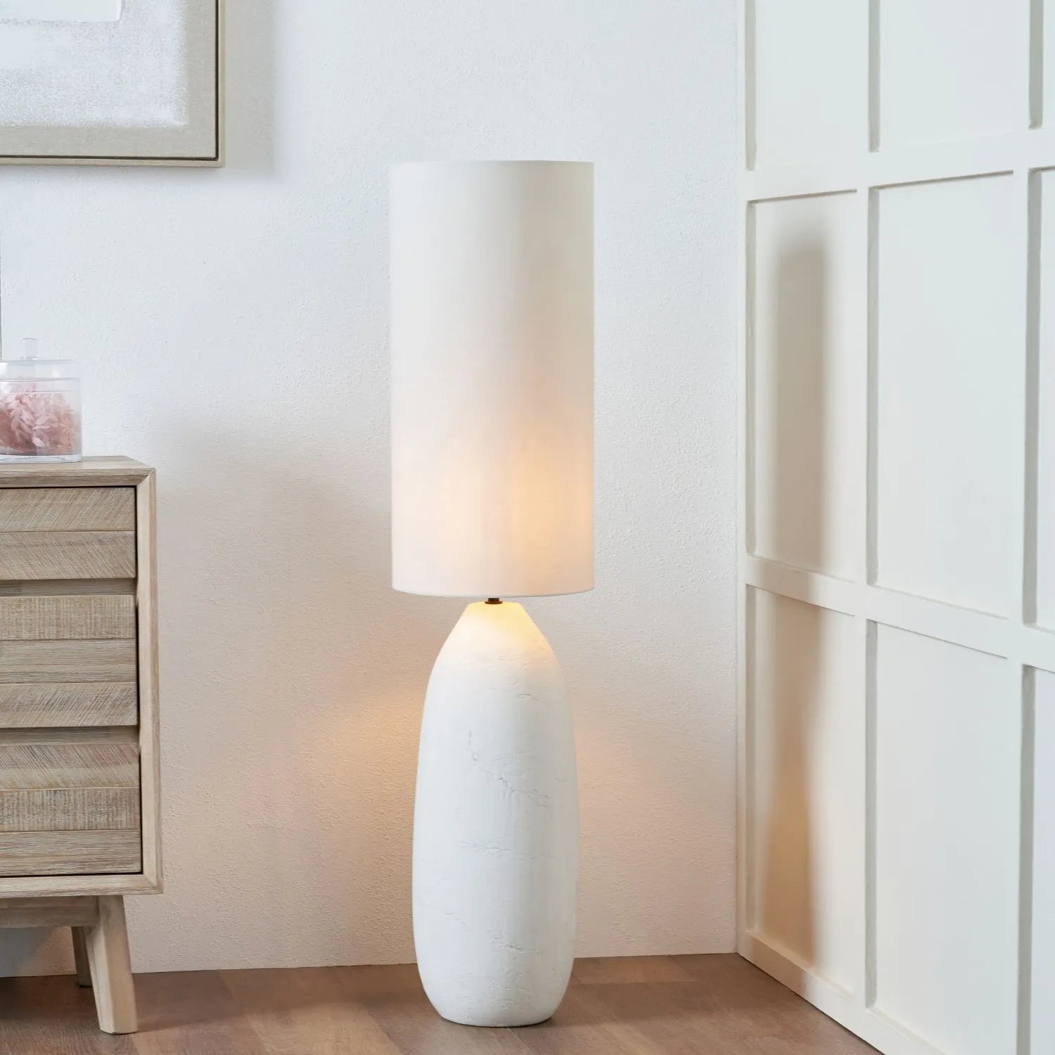 20cm White Tapered Poly Cotton Lampshade for Table Lamps and Floor 20cm White Tapered Poly Cotton Lampshade for Table Lamps and Floor