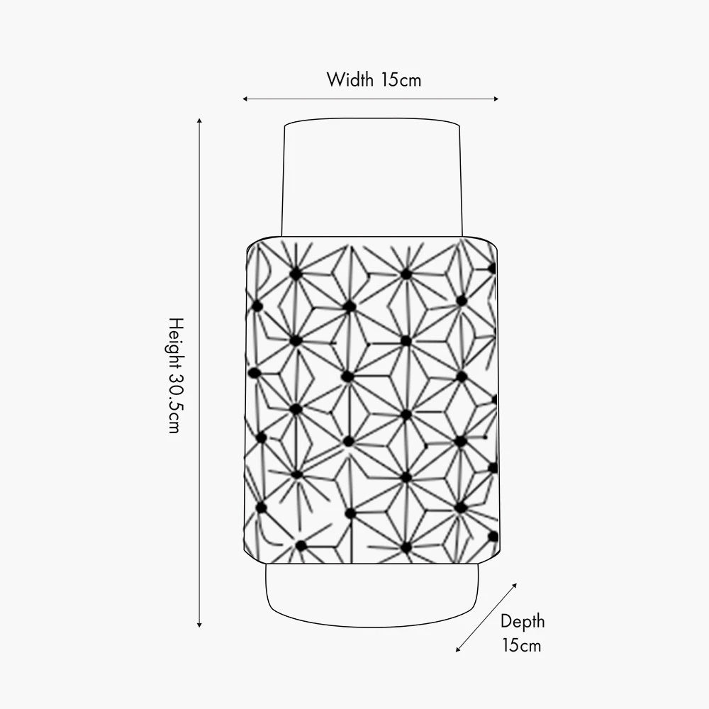 Turquoise Etched Stoneware Cylinder Vase Dimensions – Modern Geometric Decorative Vase for Home Decor 30.5x15cm - Click Style