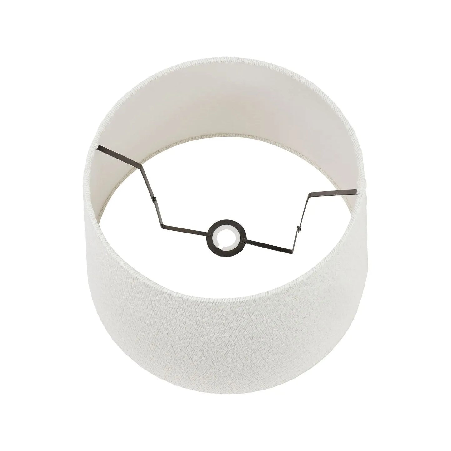 White Bouclé Tapered Lampshade with Teddy Textured Fabric – Soft Cone Light Shade for Ceiling Table and Floor Lamps 50cm/20in - Click Style