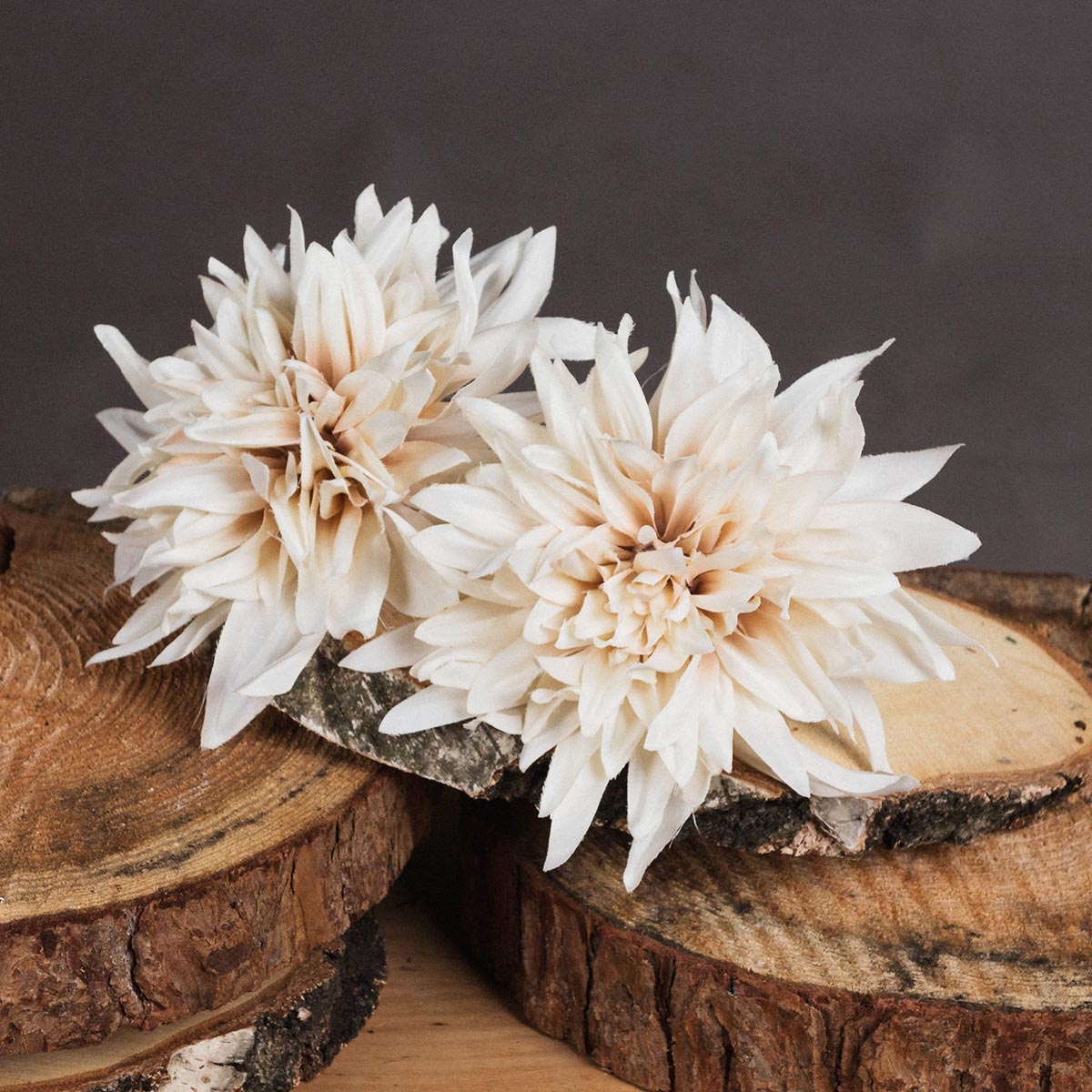 Artificial Pale Blush Cafe Au Lait Dahlia Stem – Click Style