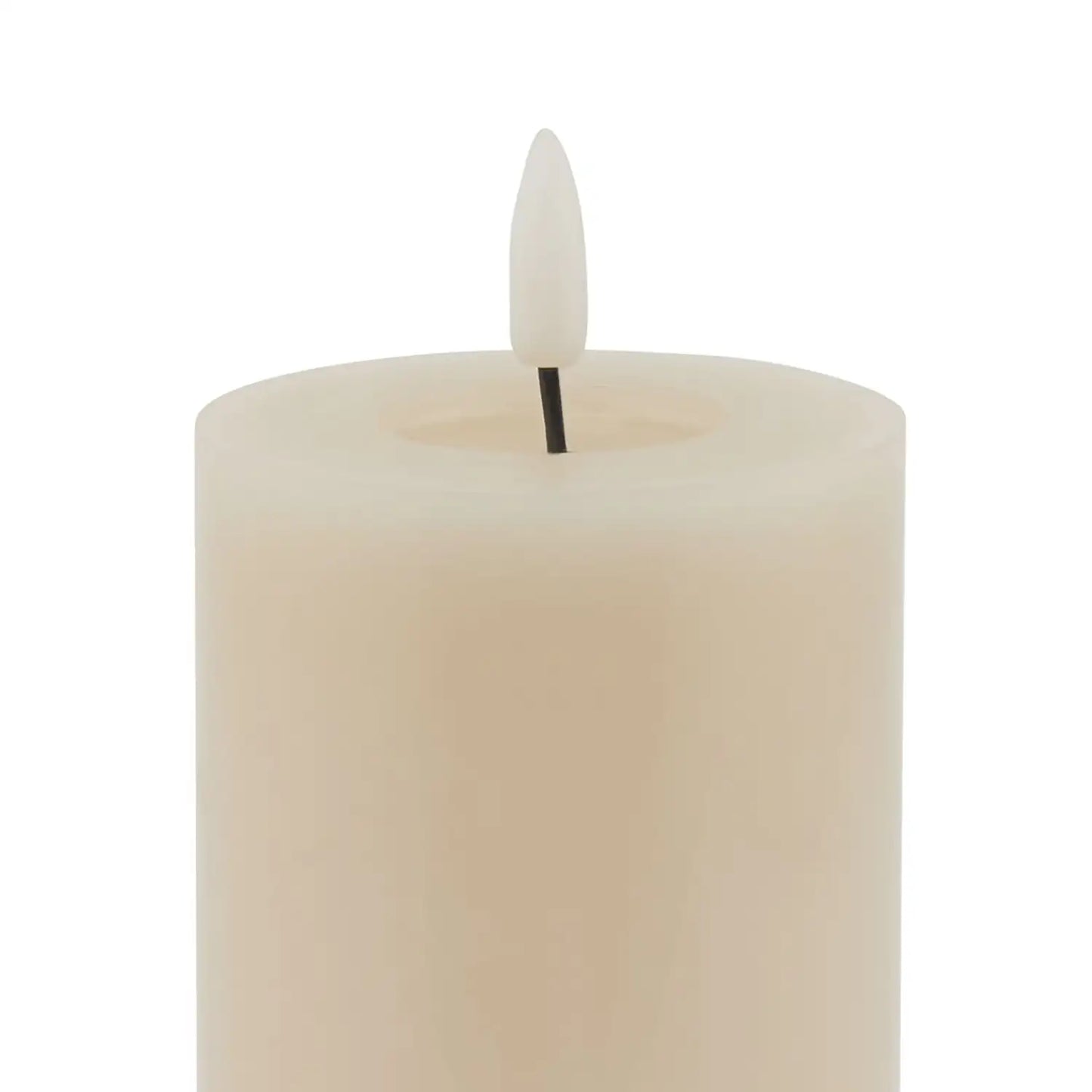 Beige LED Pillar Candle with Flickering Flame 15x8cm – Click Style