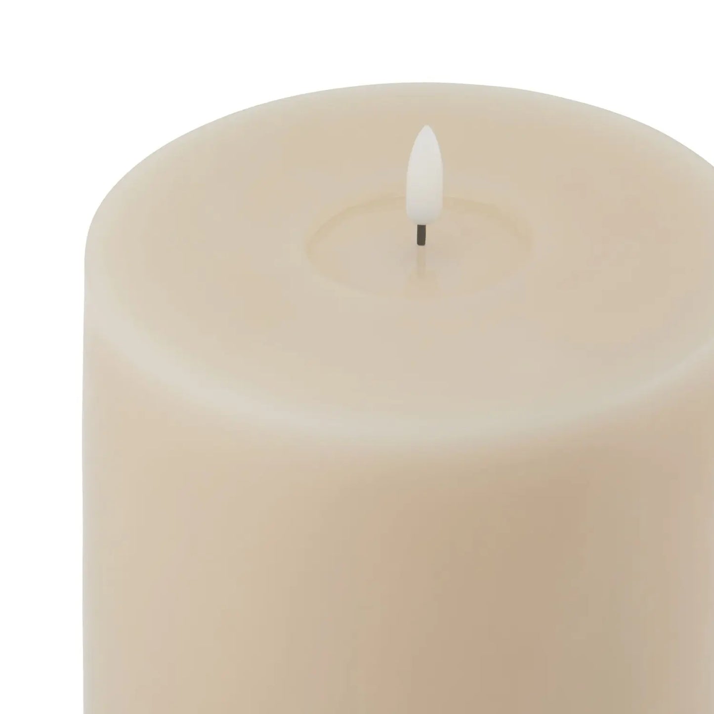 Beige LED Pillar Candle with Flickering Flame 30x15cm – Click Style