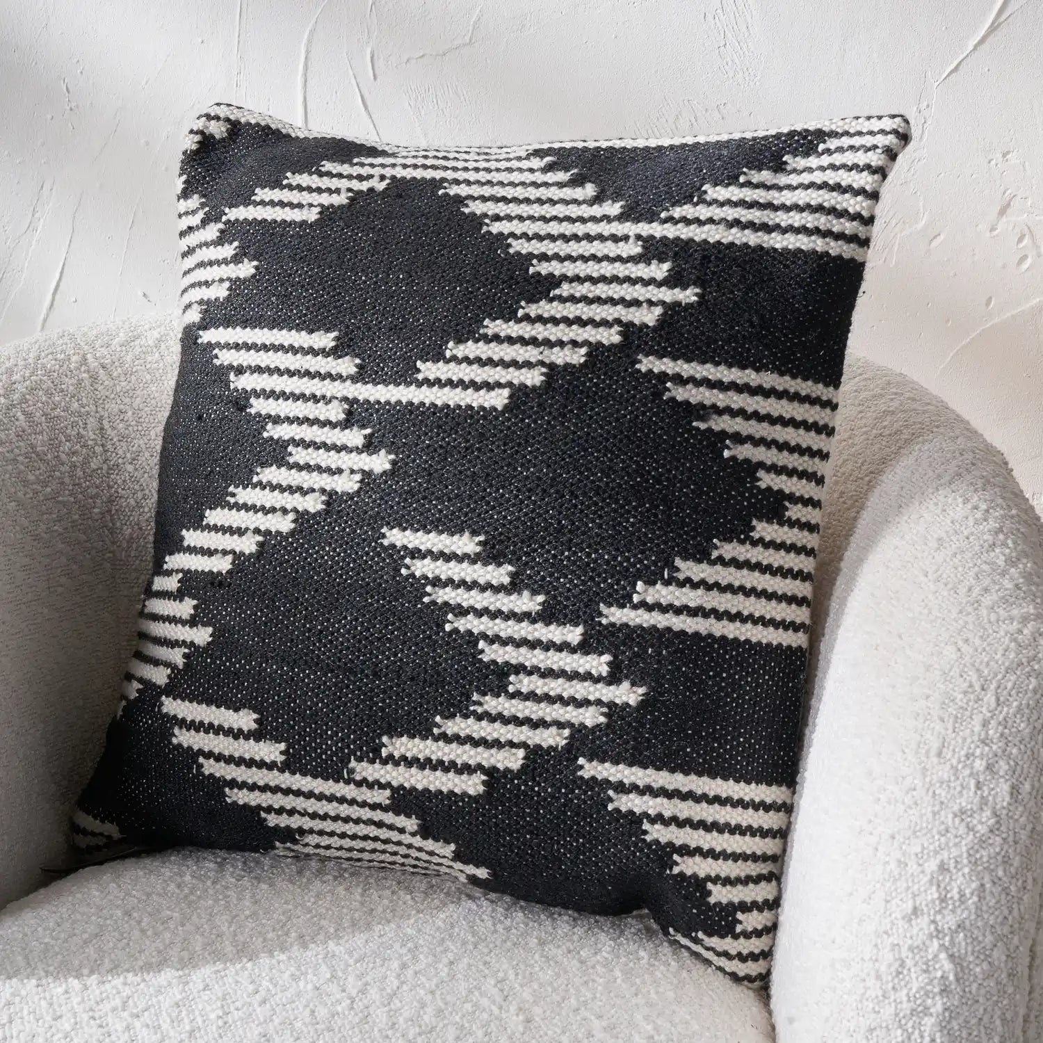 Black White Aztec Inspired Outdoor Scatter Cushion 45x45cm Click Style