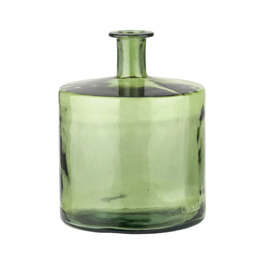 Forest Green Recycled Glass Bottle Floor Vase – Click Style