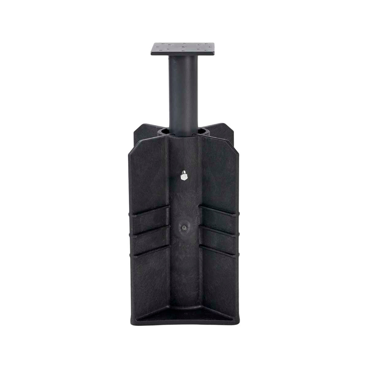 In Ground Cantilever Parasol Base – Square Flush-Fit Garden Parasol Base in Black Recycled Plastic & Steel for 3x3m Cantilever Parasols 50x29x29cm | Click Style