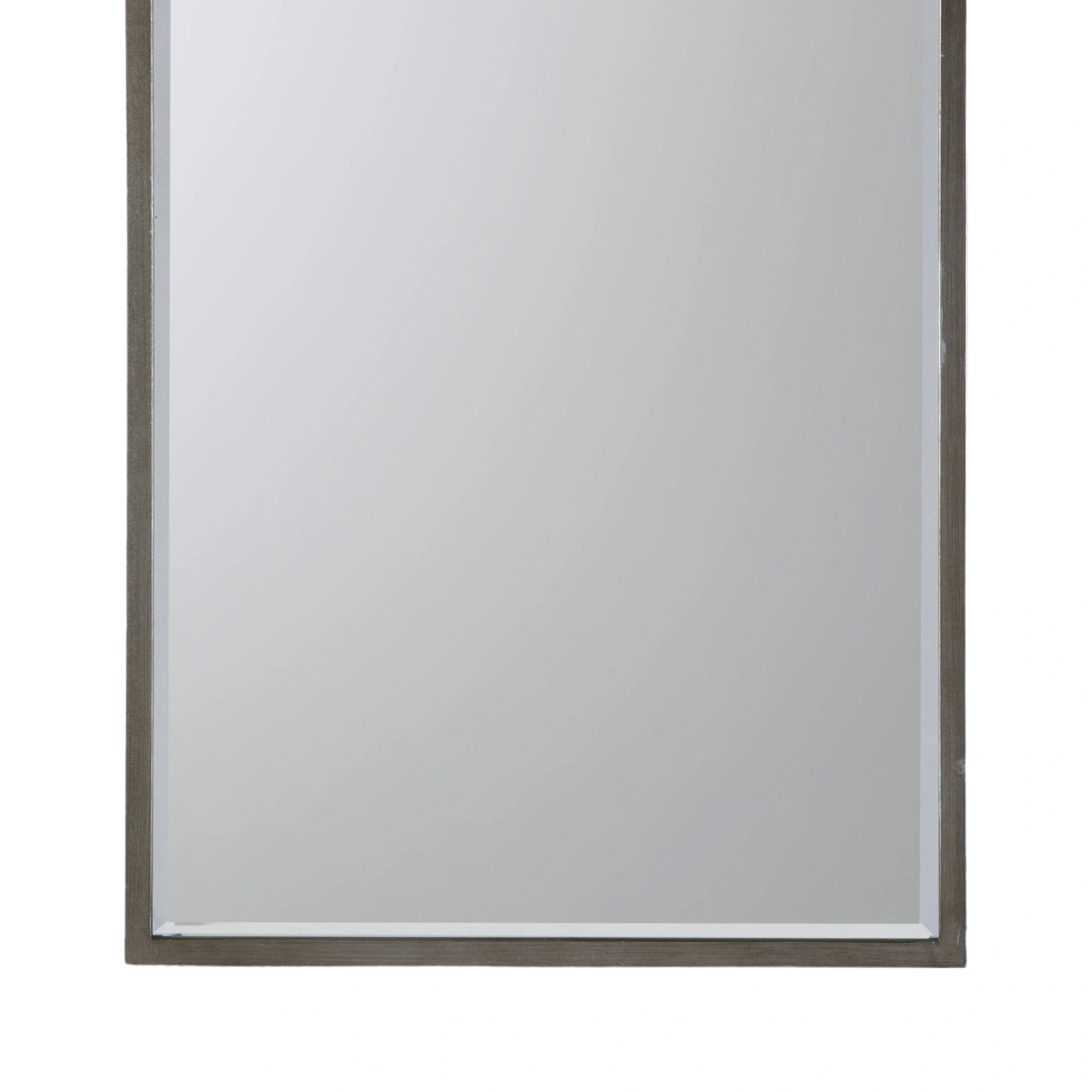 Large Minimalistic Antique Silver Arched Wall Mirror 90x60x2cm – Click Style