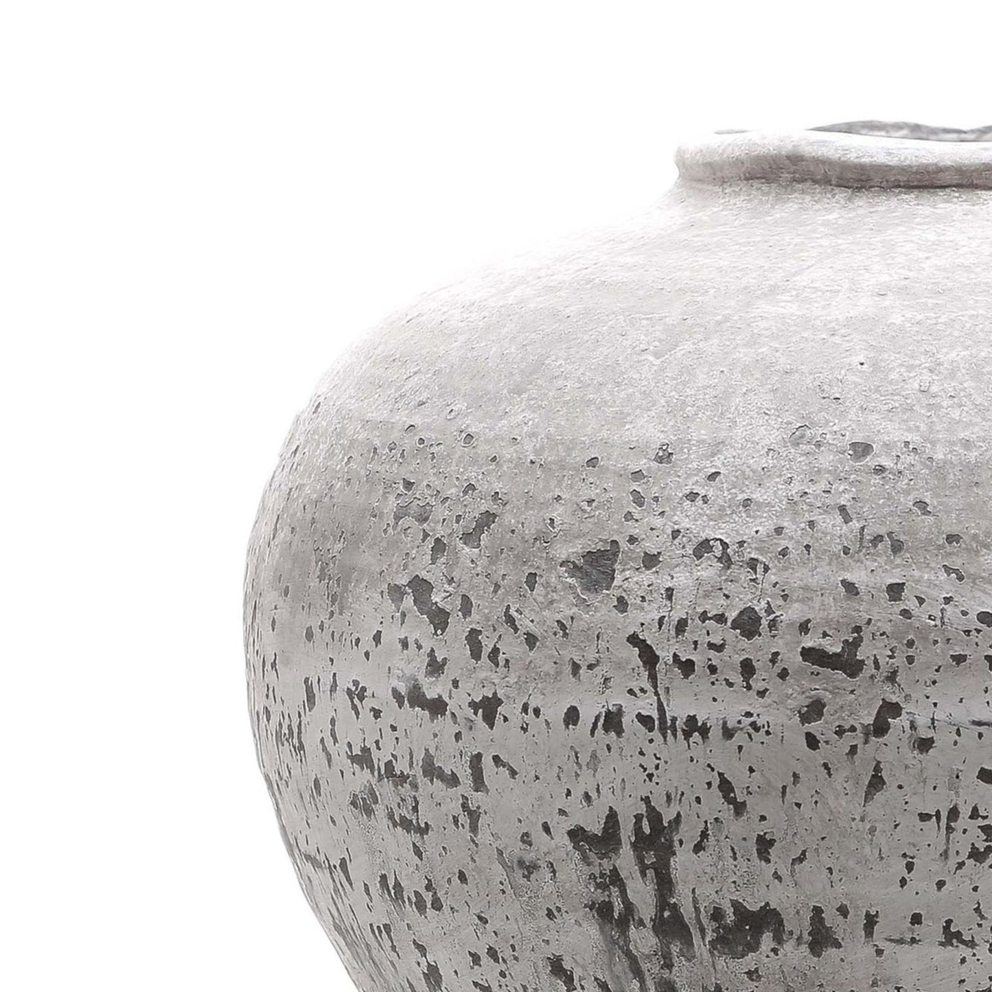 Matt Grey Distressed Stone Ceramic Balloon Vase – Click Style