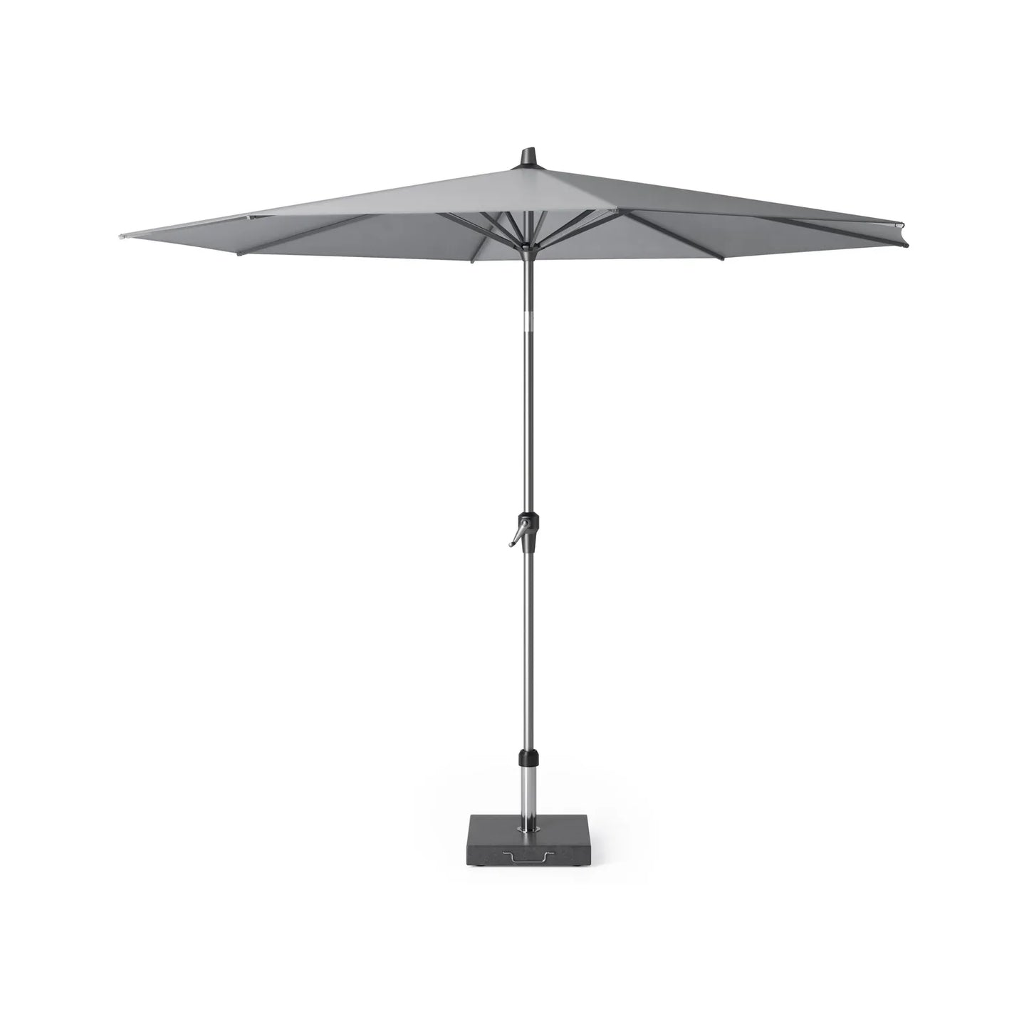 Platinum Riva 3m Round Centre Pole Parasol in Manhattan Grey – Click Style