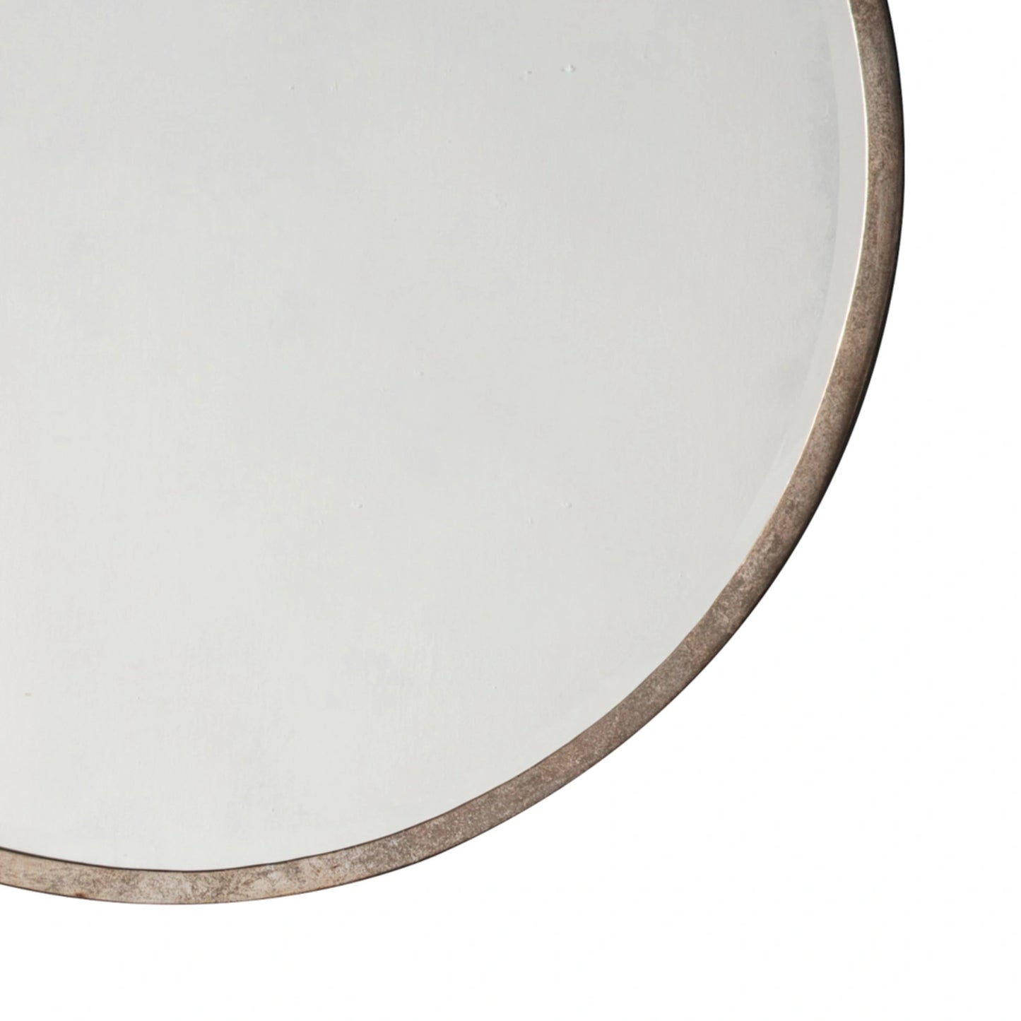 Small Minimalistic Round Antique Silver Wall Mirror 60x2cm – Click Style