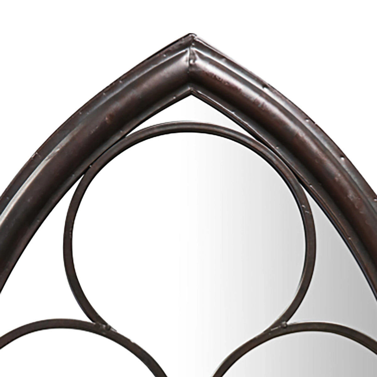 Surrey Large Moorish Black & Brown Metal Garden Window Mirror 112x61x4cm– Click Style