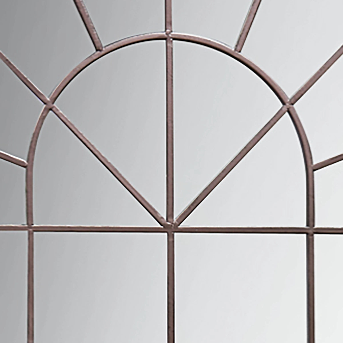 Wentworth Large Rustic Brown Arch Garden Window Mirror 131x75x4cm– Click Style