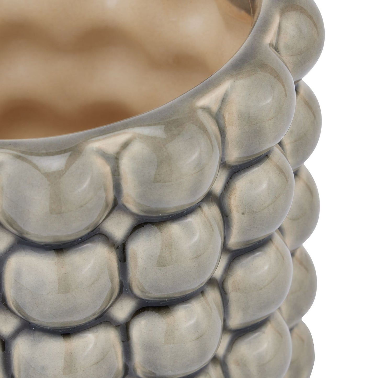 Grey Ceramic Bubble Planter - Click Style