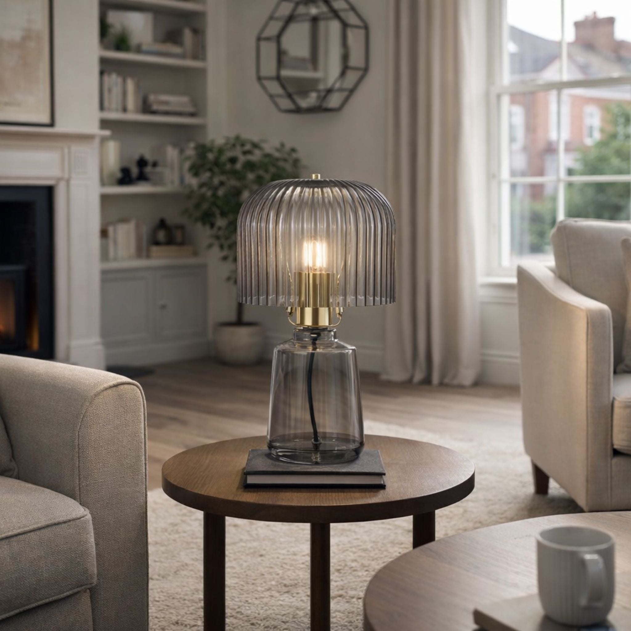 Ribbed Glass Table Lamps – Click Style