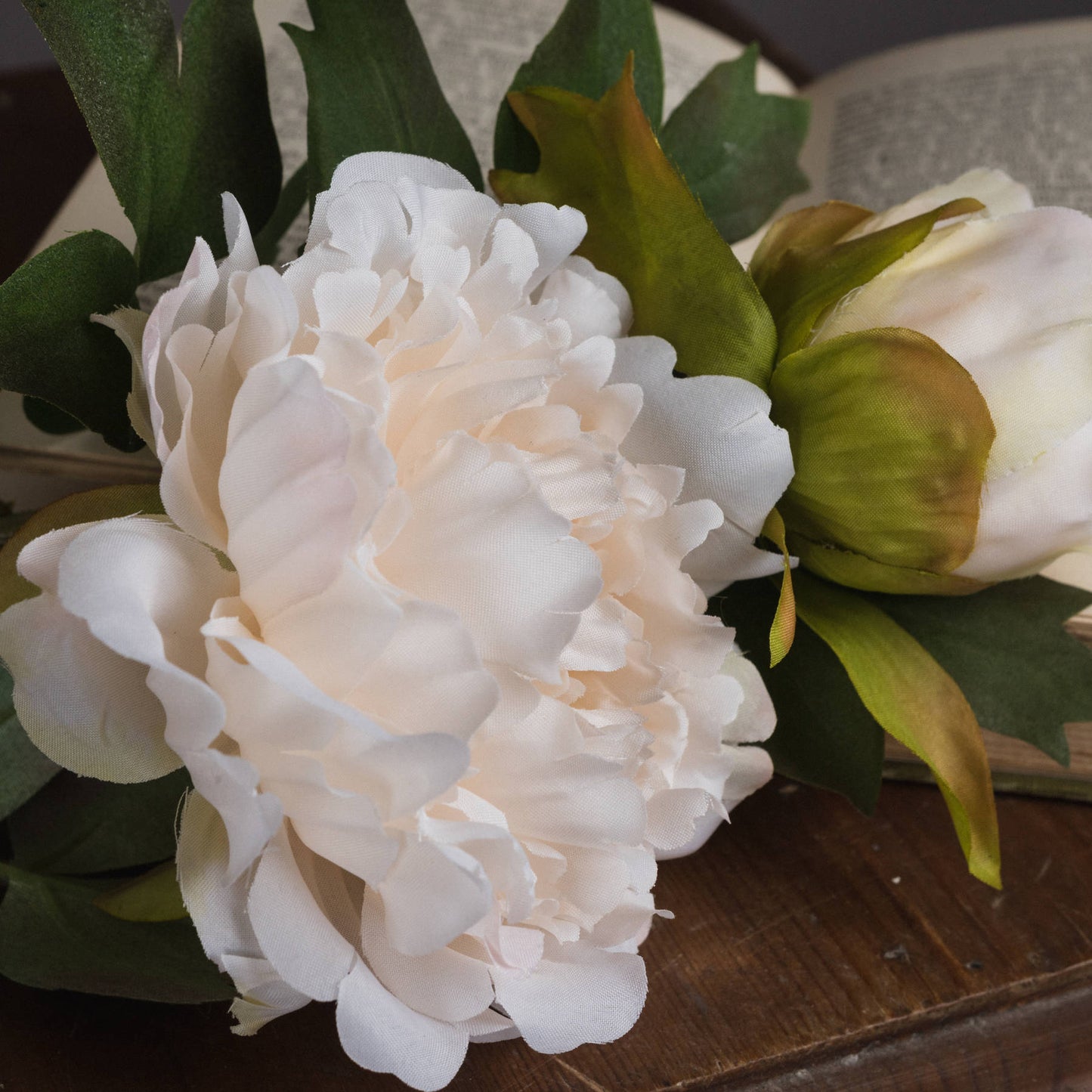 Artificial Cream Peony Stem