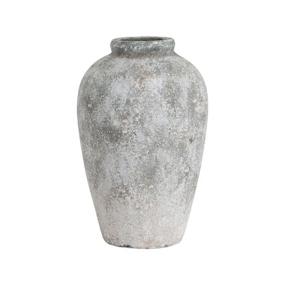 Grey Distressed Stone Ceramic Vase 45x28cm