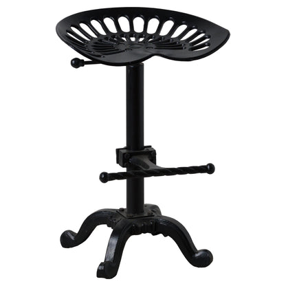 Black Industrial Style Adjustable Bar Stool