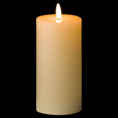 Cream LED Pillar Candle with Flickering Flame 15x7.5cm – Click Style