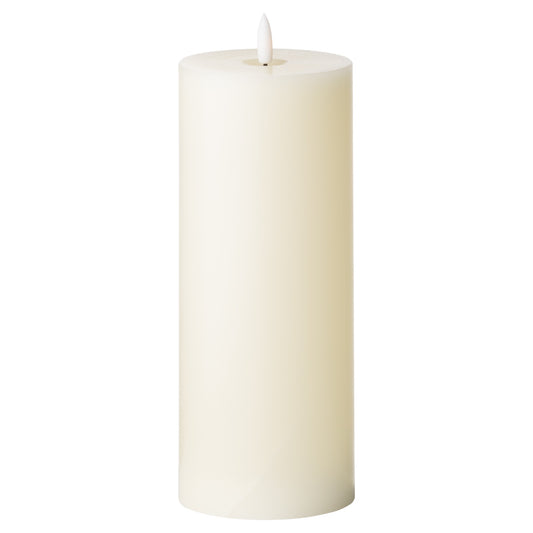 Cream LED Pillar Candle with Flickering Flame 23x9cm – Click Style