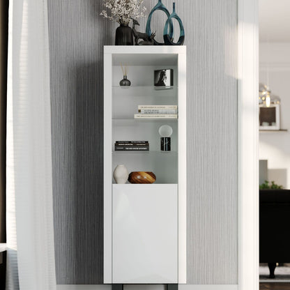 Grey Gloss Bookcase with LED lighting
