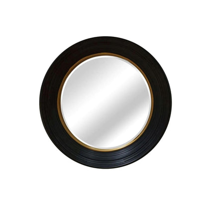 Black circular mirror