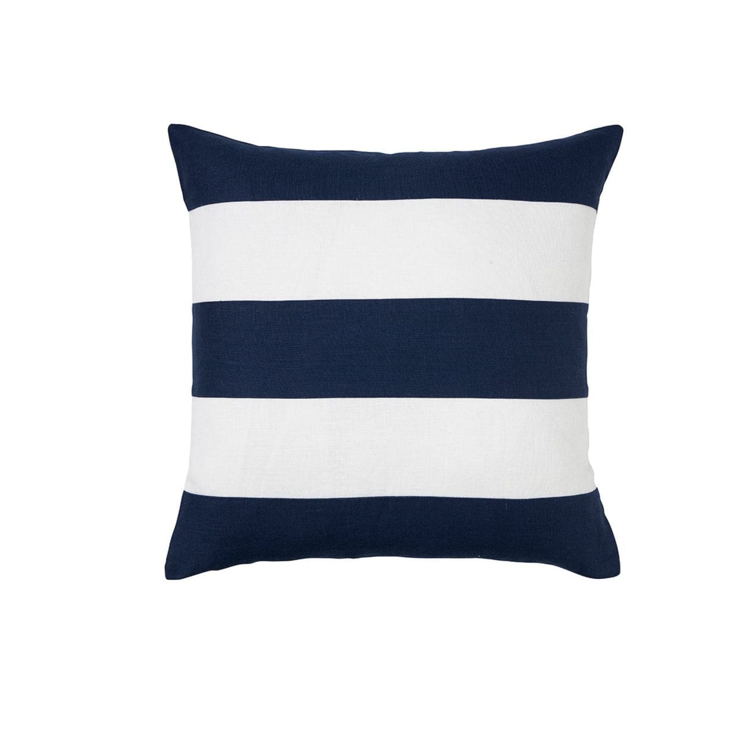 Navy & White Striped Linen Cushion