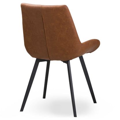 Tan Malmo Faux Leather Dining Chair