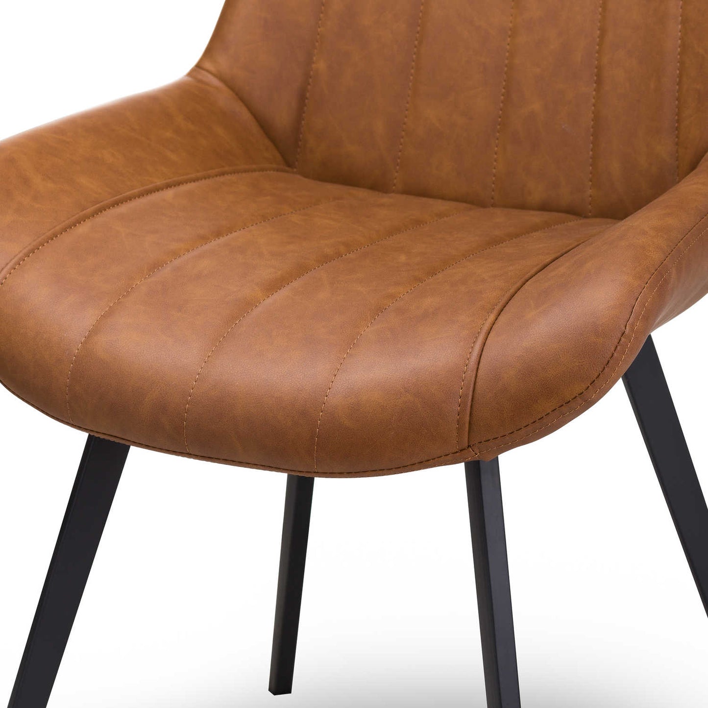 Tan Malmo Faux Leather Dining Chair