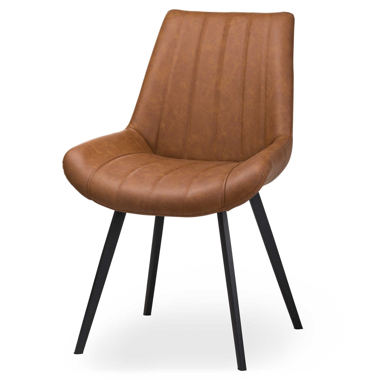 Tan Malmo Faux Leather Dining Chair