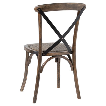 Elm Dining Chair with Black Cross Back